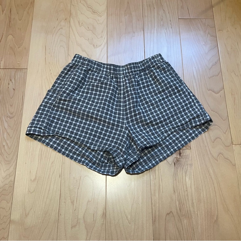 brandy melville plaid pj boxer shorts